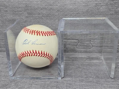 Bob Lemon Signed Autographed Baseball HOF OBAL - Image 1 of 4
