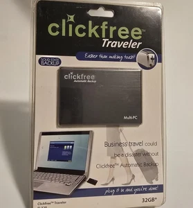 Click Free 32GB traveler ultra portable file backup USB Hard drive click free - Picture 1 of 6