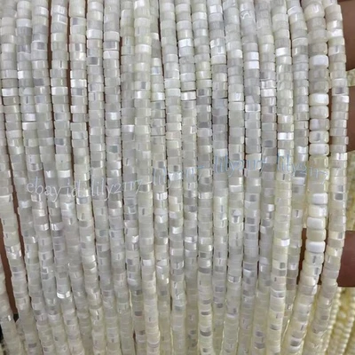 Cuentas blancas con concha de caracol herradura neumático rondelle cuentas sueltas fabricación de joyas hágalo usted mismo Foto 1 de 4