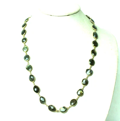 Necklace Natural Flashy Labradorite Gemstone Handmade Fashion Oval Chain Jewelry - Изображение 1 из 3