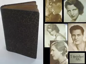 ANTIKES FOTOKARTEN SAMMLUNG ALBUM 1930er mit PROMI SCHAUSPIELERN - TEILS HANDSIGNIERT - Bild 1 von 10