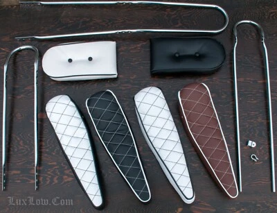 LUX LOW DiamondStitch BANANA SEAT SISSYBAR Vintage Schwinn Stingray Bicycle Cruiser Bike