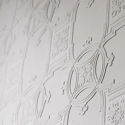 Anaglypta Early Victorian RD01600 - Papel pintado de vinilo vintage con textura pintable Foto 1 de 4