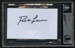Rod Laver signed autograph auto 3x5 index card Tennis Legend Hall of Fame BAS