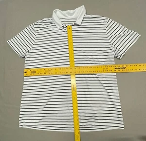 NIKE GOLF POLO MENS WHTIE GREY STRIPES XXL - Picture 1 of 9