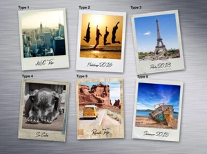 Photo Fridge Magnet Retro Personalised Mothers Fathers Day Xmas Gift Idea - Picture 1 of 8