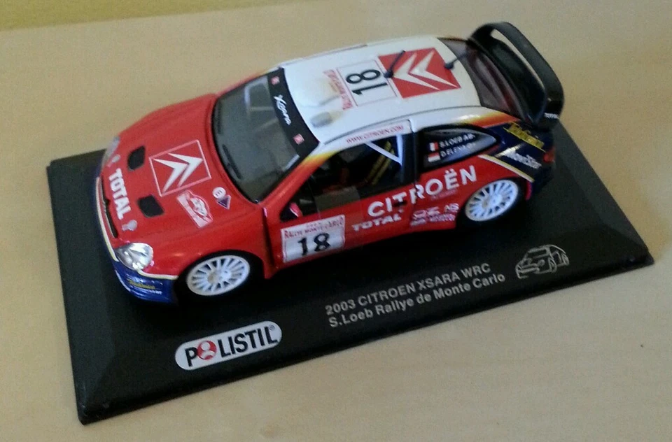 Coche Modelo Polistil Citroën Xsara Rally Monte Carlo S. Loeb D. Elena 2003 WRC Foto 1 de 1