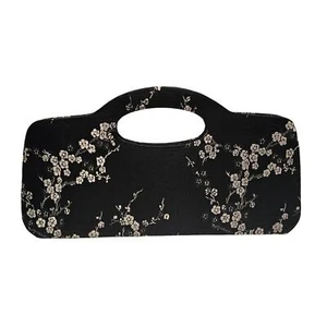 Sasha Black Floral Purse Handbag Crossbody Bag Whimsy Goth Dark Boho Metallic - Picture 1 of 9