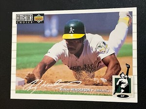1994 Upper Deck Collector's Choice RICKEY HENDERSON Silver Signature #510