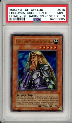 2003 Yu-Gi-Oh! 1st Edition LOD-016 Freed the Matchless General - PSA 9 MINT - Image 1 of 2