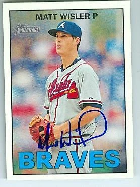 Matt Wisler autographed Baseball Card (Atlanta Braves) 2016 Topps Heritage #98 - Image 1 of 1