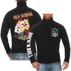 Herren Jacke Sweatjacke Oldschool Alles gegen Bares rockabilly hot rod werkstatt - Bild 1 von 4