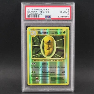 2016 Pokemon KAKUNA 6 Reverse Holo 2016 XY Evolutions PSA 10 Gem Mint - Picture 1 of 2