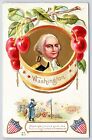 Carte postale vintage patriotique président américain George Washington patriote USA liberté #1