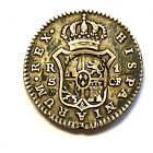 #10274 - Espagne 1 real Charles III 2ème modèle 1774 TTB contremarque