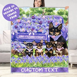 Australian Kelpie Quilt Dog Bedding Personalized Bed Gift Many Designs NWT - Picture 1 of 33