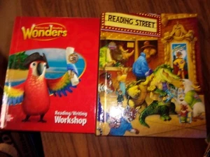 Vintage 2 textbooks Reading Street Wonder Scott Foresman McGraw Homeschool LOTF - Picture 1 of 6