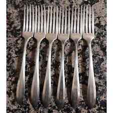 Patrician Silverplate 1914 by Oneida Silver Salad Desert Forks, No Monograms 