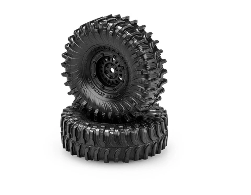 JConcepts The Hold 1.0" Mounted Tires w/Crusher 5 Wheels (Green) (2) - Image 1 of 1