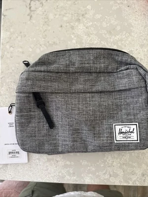 Herschel Supply Co. Chapter Travel Kit Grey Crosshatch Toiletry Bag 10039-00919 - Image 1 of 4