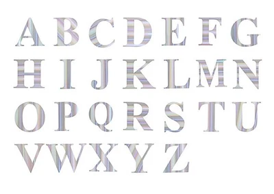 4 pegatinas letras iridiscentes de 5" telón de fondo decoraciones de pared fiesta boda eventos Foto 1 de 2