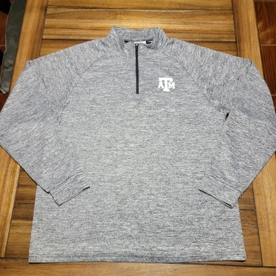 Champion Texas A&M LS Dark Grey Quarter Zip Unisex Pullover - Size Large - Image 1 of 4