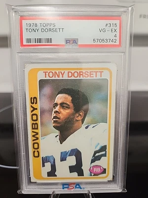 1978 Vintage Topps Rookie #315 Tony Dorsett PSA VG-EX 4-Cowboys (RC) - Image 1 of 4