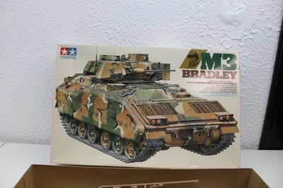 Vintage Tamiya 1/35 M3 Bradley #3631 Model Kit Partially Assembled - Image 1 of 4