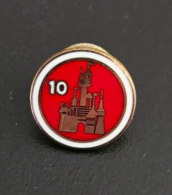 Disneyland Cast Member Original 10 Year Service Award Pin 10K Gold Fill Jostens - Image 1 of 2