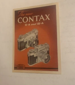 Vintage Reproduktion Zeiss Ikon Contax 5,5" Werbedruck Postkarte Werbung Kamera - Bild 1 von 4