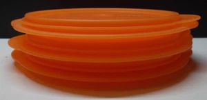 Tupperware 5453 Naranja Cuenco Plegable 4 Tazas Senderismo Viaje Perro Cuenco Lote de 3 - Imagen 1 de 3