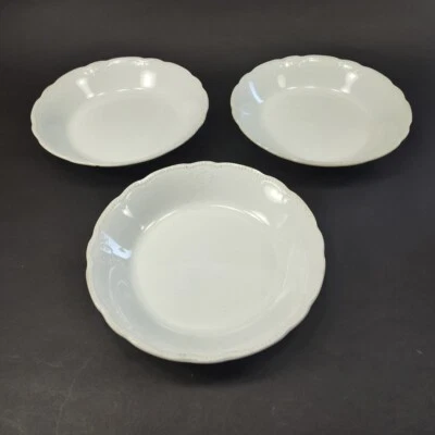 Royal Ironstone China Alfred Meakin England 7.5” Soup Bowl Scalloped Edge Set  3 - Image 1 of 4