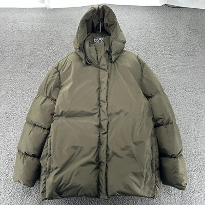 Chaqueta Jenni Kayne para mujer XL verde cremallera completa con capucha pato plumón chaqueta acolchada $395 Foto 1 de 4