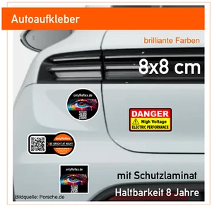 Autoaufkleber 8x8 cm Sticker - Haltbarkeit 4 Jahre Giveaways - Bild 1 von 3