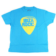 Ibiza Rocks Kids Logo T-shirt Top Plectrum Turquoise Boys Girls Club