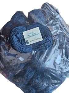Posten 18 Garn blau 100% Hanf 50gr Stricken - Bild 1 von 4