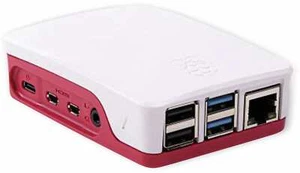 RASPBERRY PI 4 Model B Gehäuse, Kunststoff, Rot/Weiß - Bild 1 von 1