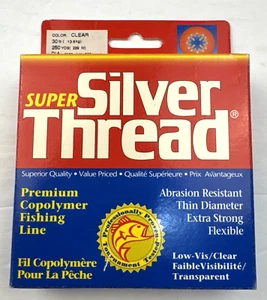 SUPER SILVER THREAD 30LB 250YDS PREMIUM COPOLYMER CLEAR FISHING LINE ๐ NEW - Picture 1 of 5