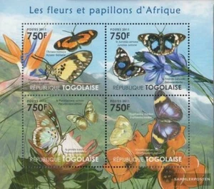 Togo 4117-4120 Sheetlet (completa edición) nuevo con goma original 2011 flores y - Imagen 1 de 1