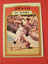 1972 topps baseball cards jim kaat ia high no.710