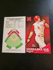 Alex Gordon 2005 Nebraska Cornhuskers Pocket Schedule Rare to find