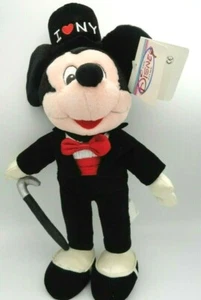 Disney Store I Love NY Mickey Mouse 12" 12 pulgadas Esmoquin Peluche con Etiquetas - Imagen 1 de 3