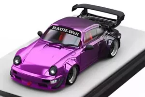PORSCHE 911 - RWB964 - cromo viola/nero - AURORA 1:64 - Foto 1 di 6