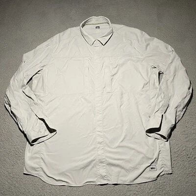 Camisa de Pesca REI Para Hombres XXL Gris Ventilado Nylon Manga Larga UPF Bolsillos Exterior Foto 1 de 4