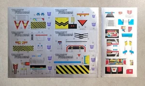 TRANSFORMERS G1 DEVASTATOR STICKER SHEET DECEPTICON CONSTRUCTICONS DECALS LABELS - Picture 1 of 2
