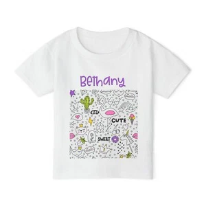 Custom Name Toddler T-shirt, BDay TShirt for Girls, Birthday Girl Tee, Custom - Picture 1 of 13