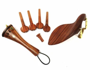 Viola Rose Wood Fitting Tailpiece Chinrest Pegs Endpin Screw Round Shape - Picture 1 of 1