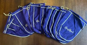 Lot of 10 Crown Royal 9" Purple Drawstring Bags Medium size - Picture 1 of 2