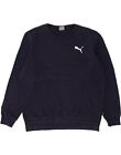 PUMA Mens Sweatshirt Jumper Large Navy Blue Cotton AS14