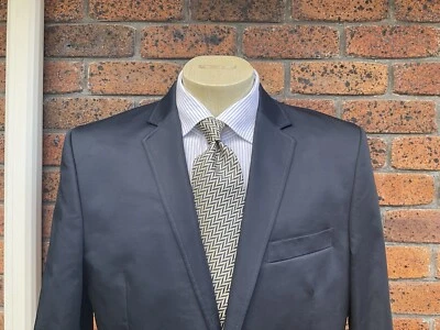 Van Heusen Mens Cotton Blend Navy Suit # Sz: L - Image 1 of 4